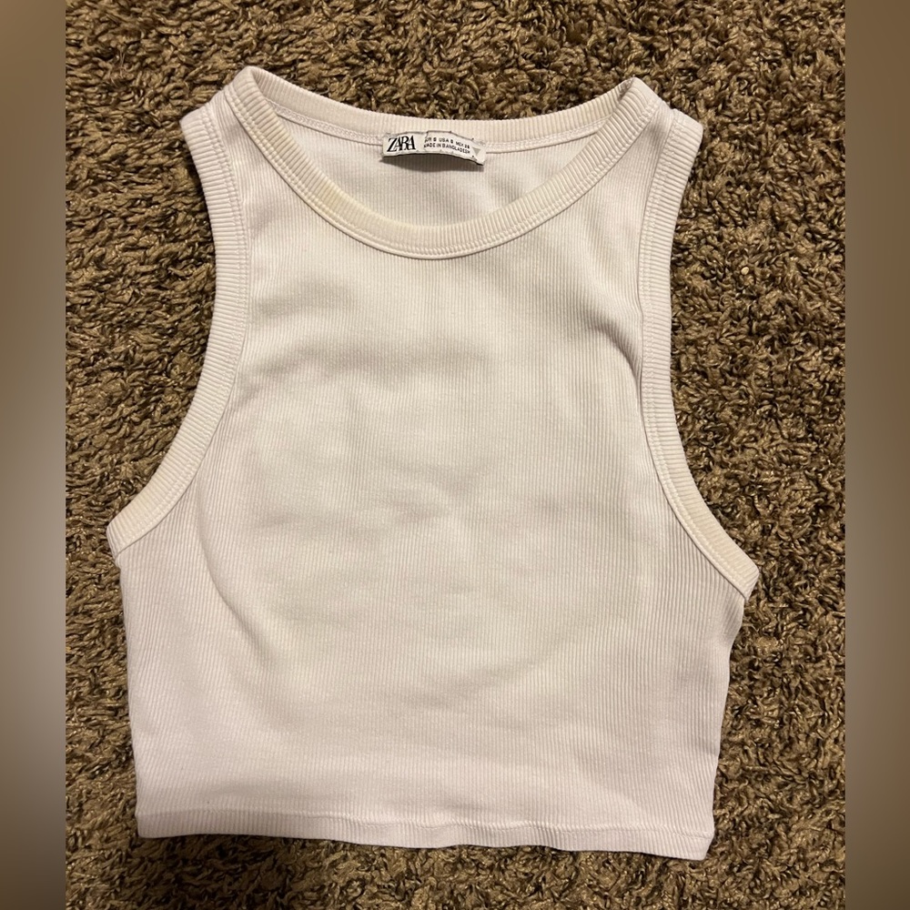Zara White Tank Top